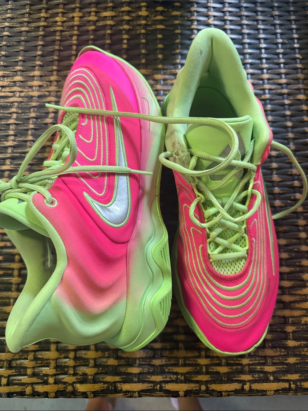 Nike Giannis Immortality Hot Pink and Lime Green basketball Shoes